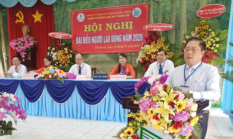 Nông trường cao su Thanh An hoàn thành Nghị quyết Hội nghị người lao động năm 2019