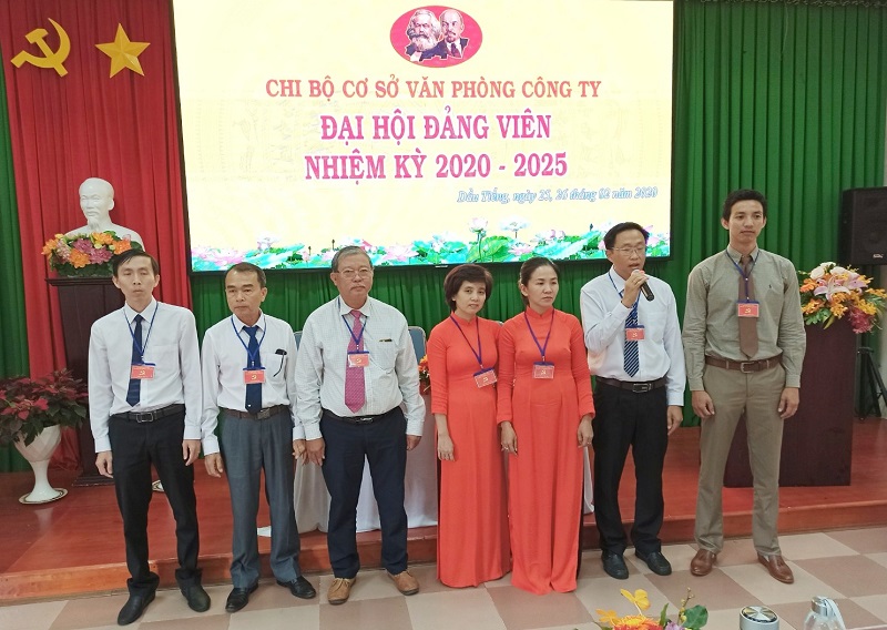 Đại hội chi bộ Văn phòng Công ty TNHH MTV Cao su Dầu Tiếng nhiệm kỳ 2020 - 2025