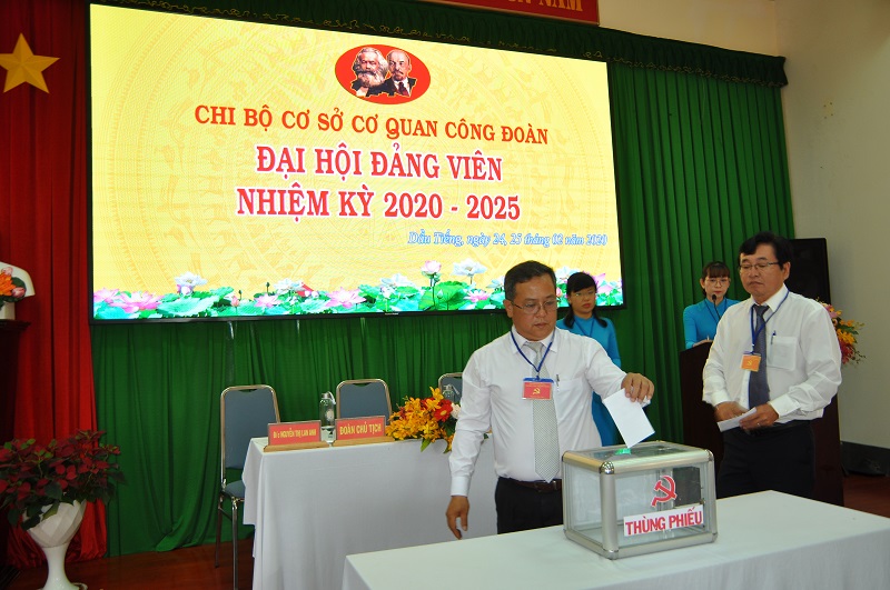 Đại hội Chi bộ cơ sở cơ quan Công đoàn nhiệm kỳ 2020 - 2025