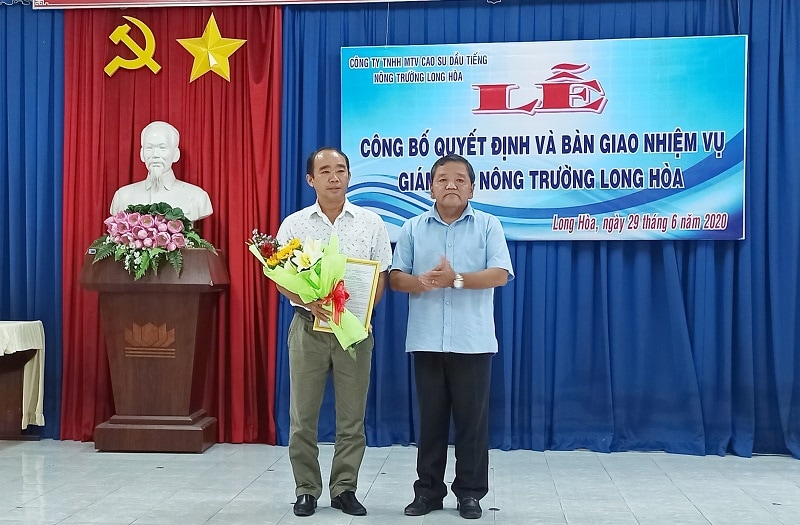 Công ty TNHH MTV Cao su Dầu Tiếng công bố quyết định bổ nhiệm Giám đốc Nông trường cao su Long Hoà