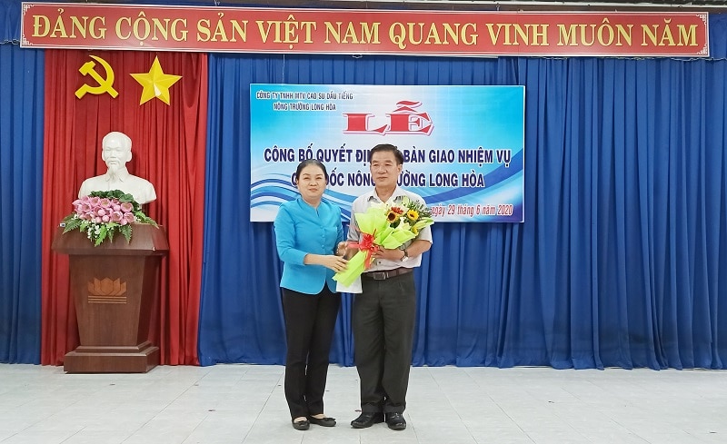 Công ty TNHH MTV Cao su Dầu Tiếng công bố quyết định bổ nhiệm Giám đốc Nông trường cao su Long Hoà