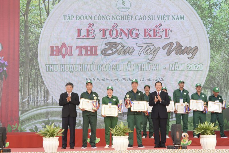 Công ty TNHH MTV Cao su Dầu Tiếng, dấu ấn “Hội thi Bàn tay vàng thu hoạch mủ cao su VRG 2020”