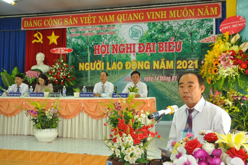 Nông trường cao su Long Hòa hoàn thành xuất sắc nhiệm vụ năm 2020