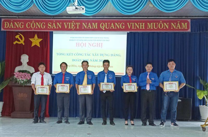 Đảng ủy cơ sở Nông trường cao su Long Hòa, Đoàn Văn Tiến, Long Tân tổng kết công tác xây dựng Đảng, đoàn thể năm 2020