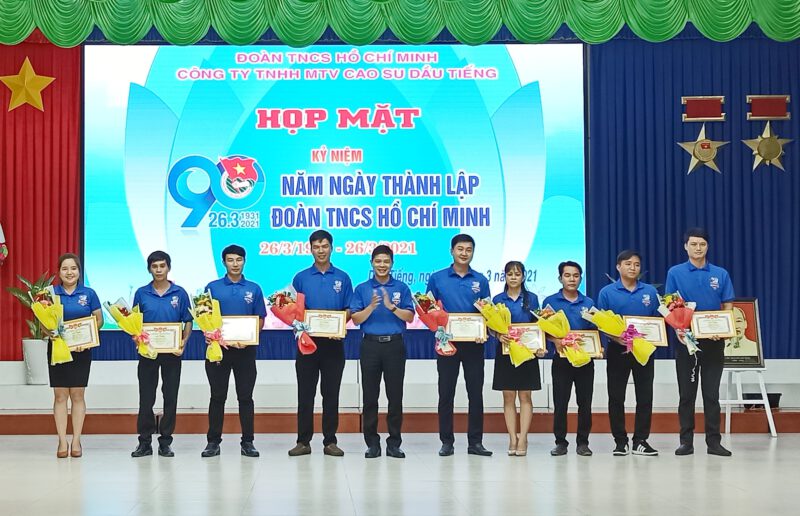 Đoàn Thanh niên Cao su Dầu Tiếng họp mặt kỷ niệm 90 năm thành lập đoàn TNCS Hồ Chí Minh (26/3/1931 - 26/3/2021)