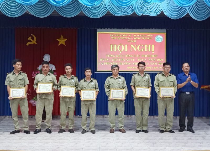 Cụm 2 Nông trường Minh Hòa, Trần Văn Lưu tổng kết công tác bảo vệ tài sản, giữ gìn An ninh chính trị - Trật tự an toàn xã hội