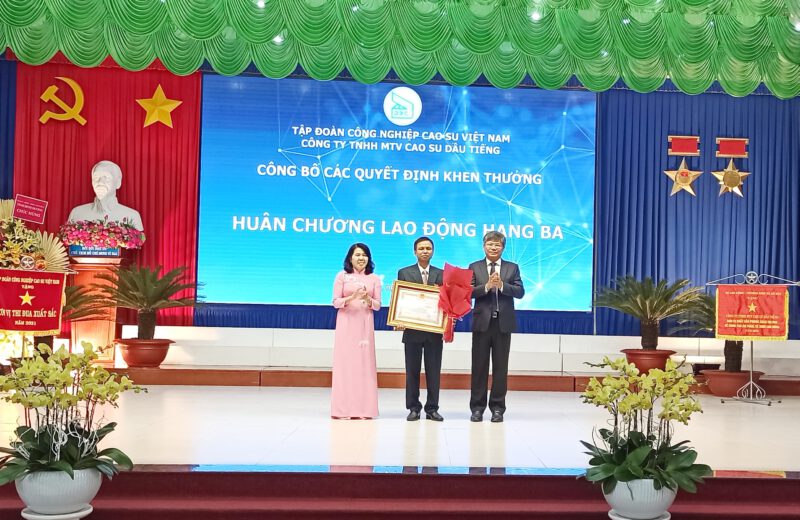 Công ty TNHH MTV Cao su Dầu Tiếng hoàn thành xuất sắc kế hoạch năm 2021