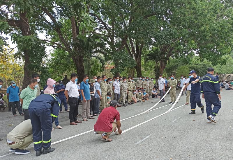 Cao su Dầu Tiếng huấn luyện công tác Phòng cháy Chữa cháy - Cứu hộ Cứu nạn trong công nhân viên, người lao động năm 2022