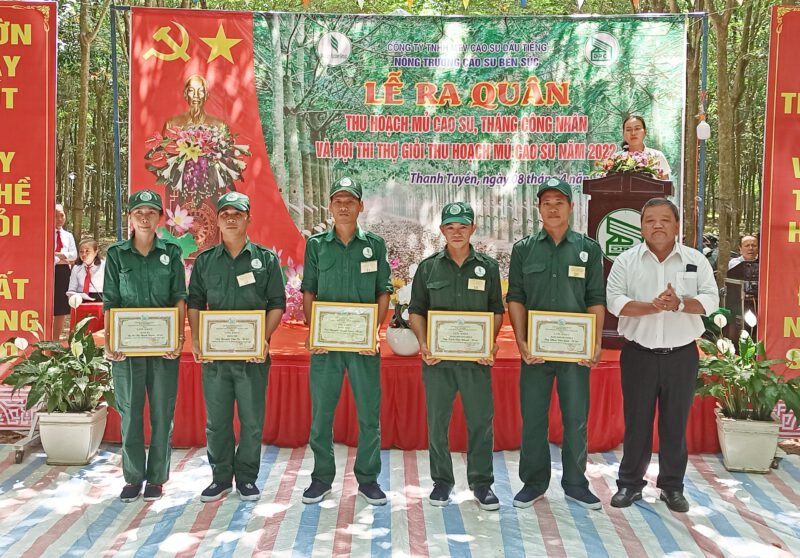 Nông trường Cao su Bến Súc, thúc đẩy phong trào rèn luyện tay nghề cạo mủ, nâng cao hiệu quả sản xuất