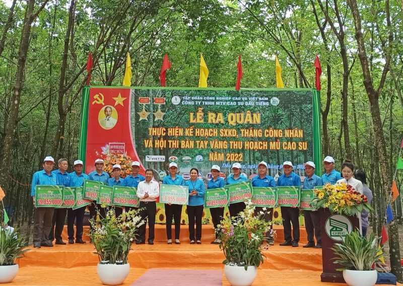 Cao su Dầu Tiếng phát động tháng công nhân và ra quân thi đua hoàn thành kế hoạch sản xuất kinh doanh năm 2022