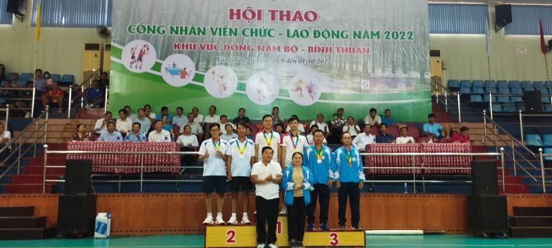 Cao su Dầu Tiếng đạt giải nhất toàn đoàn Hội thao Khu vực V Đông Nam Bộ – Bình Thuận