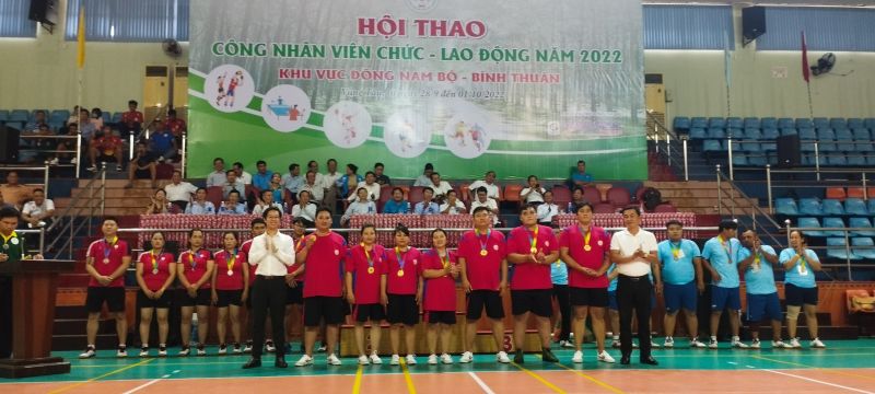 Cao su Dầu Tiếng đạt giải nhất toàn đoàn Hội thao Khu vực V Đông Nam Bộ – Bình Thuận