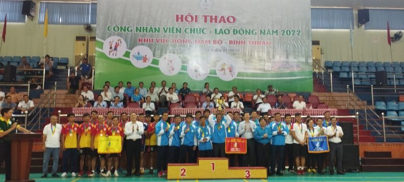 Cao su Dầu Tiếng đạt giải nhất toàn đoàn Hội thao Khu vực V Đông Nam Bộ – Bình Thuận