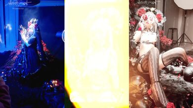 稀有露脸 高端ACG业界女神爆机少女 喵小吉 暗黑系Cos《鸦》敏感乳头变硬耸立 饱满少女阴户诱人至极 (2)